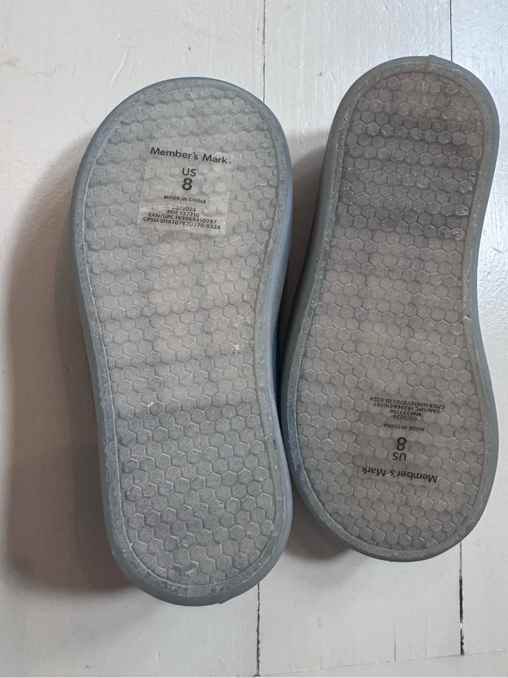 New Kids' Blue Shark Slip-On Shoes